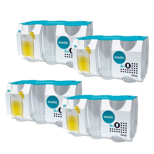 Kit 24 Copos Nadir Oca Long Drink de Vidro Liso 300ml 5083647 c